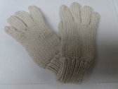 Merkloos - Kinder Handschoenen - Beige - gebreid - M - 6 / 8 jaar