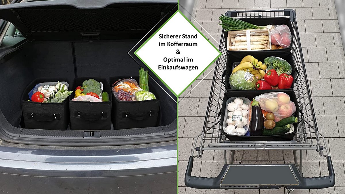 Cottara Opvouwbare boodschappentas, groot, duurzaam