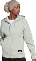 adidas Essential Full Zip Hoody - Sporttruien - Light Green - Vrouwen