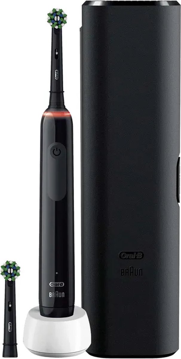 Afbeelding 3 van Oral-B Pro 3 3500 - Roterende tandenborstel  - Zwart - Gift edition - inclusief gratis travel case!
