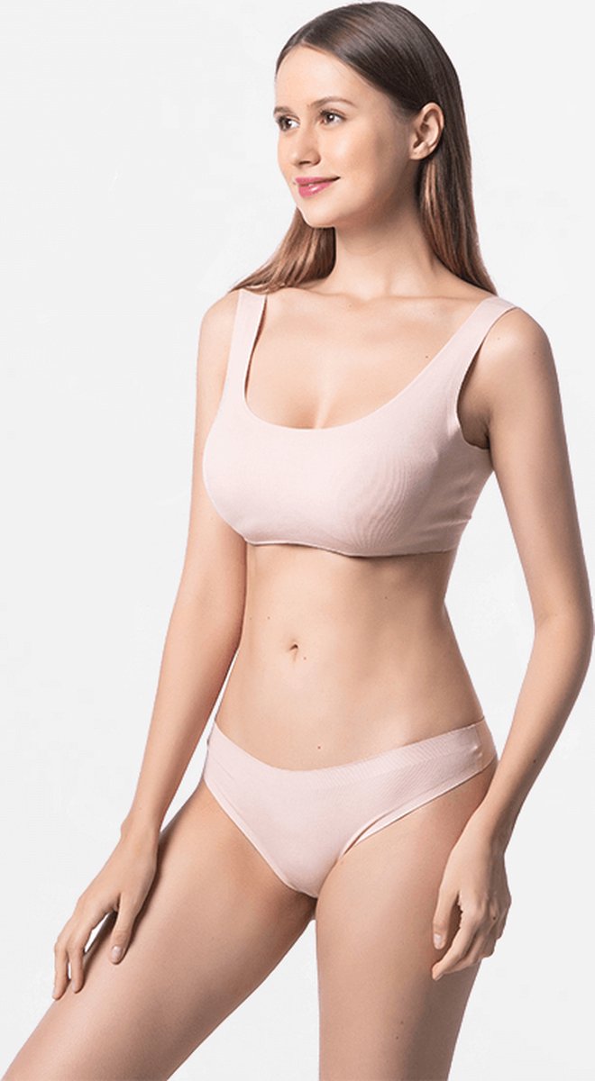 String dames naadloos Micro Modal buff beige | Ollies Fashion
