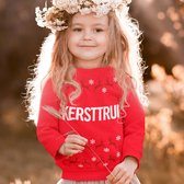 Foute Kersttrui Rood Kind - Kersttrui Rendieren (3-4 jaar - MAAT 98/104) - Kerstkleding voor jongens & meisjes