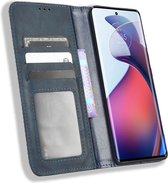 Motorola Edge 30 Fusion Hoesje Wallet Book Case Kunstleer Blauw