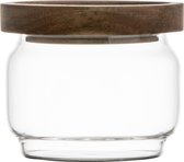 Pot de Conservation Gusta - Glas/ Acacia - Marron/Transparent - Ø9X8,5 cm
