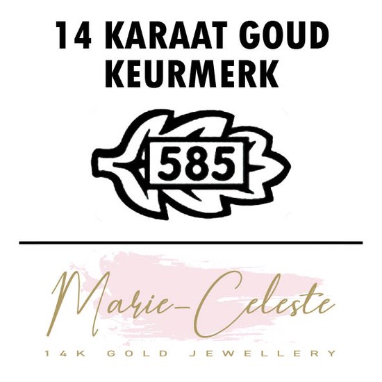 Marie Celeste Hanger Kruis Mat Gediamanteerd - Goud - Marie-Celeste