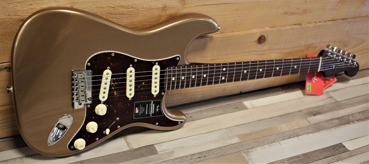 Fender Limited Edition American Pro II Stratocaster Firemist Gold - Elektrische gitaar - goud