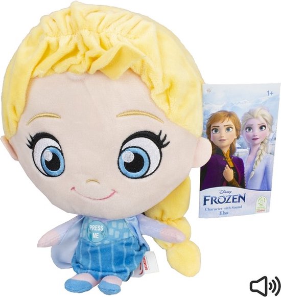 Disney - Elsa knuffel met geluid - 30 cm - Pluche - Disney Frozen knuffel