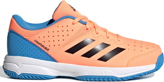 adidas Court Stabil kinderen - Sportschoenen - Volleybal - Indoor - oranje/blauw
