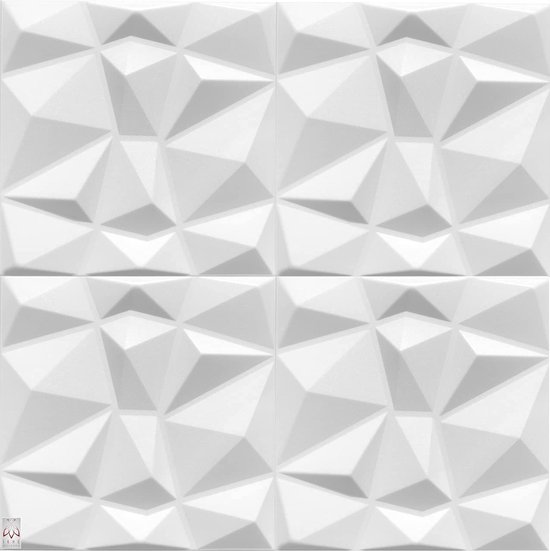 Kopen 3D wanddecoratie 80x120cm wit 03W @ €199,00 – Wandpanelen van