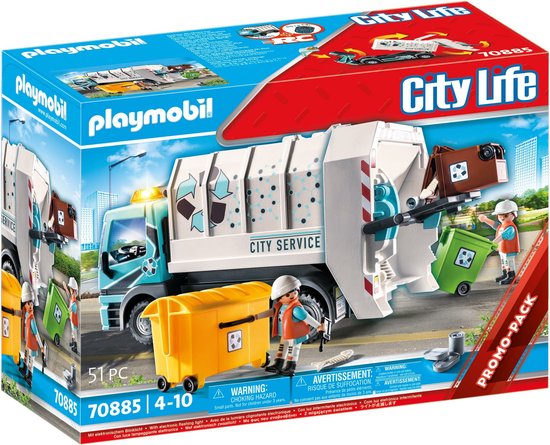 PLAYMOBIL City Life Vuilniswagen met knipperlicht - 70885 | bol