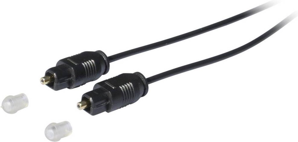 Kash Toslink Digitale audio Aansluitkabel [1x Toslink-stekker (ODT) - 1x Toslink-stekker (ODT)] 5.00 m Zwart