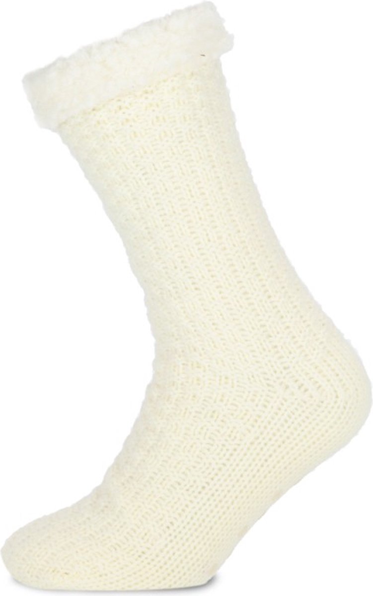 Basset - huissokken knit - wit