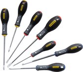 Stanley 7-Delige FatMax Schroevendraaierset Parallel 3.5 X 75mm. 5.5 X 125mm Standaard 6.5 X 150mm Phillips Ph1 X 100mm. Ph2 X 125mm Pozidriv PZ1 X 100mm. PZ2 X 125mm