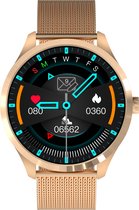 Belesy® Y3 Pro 2022 - Smartwatch Dames - Smartwatch Heren - Android - IOS - Horloge - 1.28 inch - Kleurenscherm - Stappenteller - Bloeddruk - Hartslag - 75+ Wijzerplaten - Sporten - Staal - Goud - Moederdag