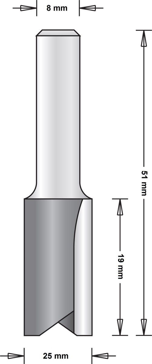 HiKOKI - Groeffrees 25x51 mm 754075