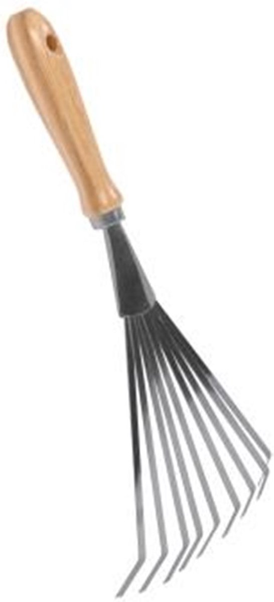 Talen Tools - Handbladharkje - 9 tanden - Verzinkt staal - Essenhouten handvat van Talen Tools — afbeelding 2