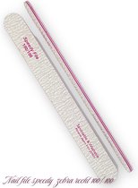Nagelvijl Professioneel 5 stuks - Nail file straight pink 100/100 - Speedy - Japans kwaliteit zebra papier - Metis