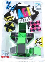 Clown Games Magic Puzzel - 24 Delig - Fidget Snake - Groen