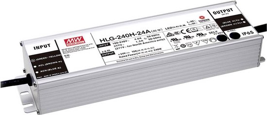 LED-driver 22.4 - 25.6 V/DC 240 W 5 - 10 A Constante spanning Mean Well HLG-240H-24AB
