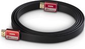 Teufel HDMI 2.0 platte kabel - Highspeed HDMI kabel, 2.0 specificaties: 4K 50/60p en 4K 3D 1.5m , zwart