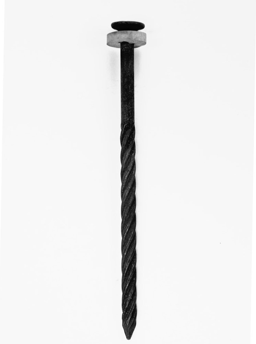 Hjz golfplaatnagel zwart 4.5x65mm - gefosfateerd staal - platkop - inclusief neopreenring (Per 100 stuks)