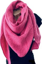 Warme Driehoekige Dames Sjaal - Extra Dikke Kwaliteit - Fuchsia - 200 x 70 cm (22-3)