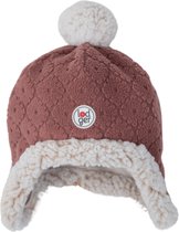 Lodger Winter Hat Bébé - Hatter Folklore Fleece - Taille 6-12M - 100% Fleece - Chaud - Couvre les oreilles et le cou - Rose foncé