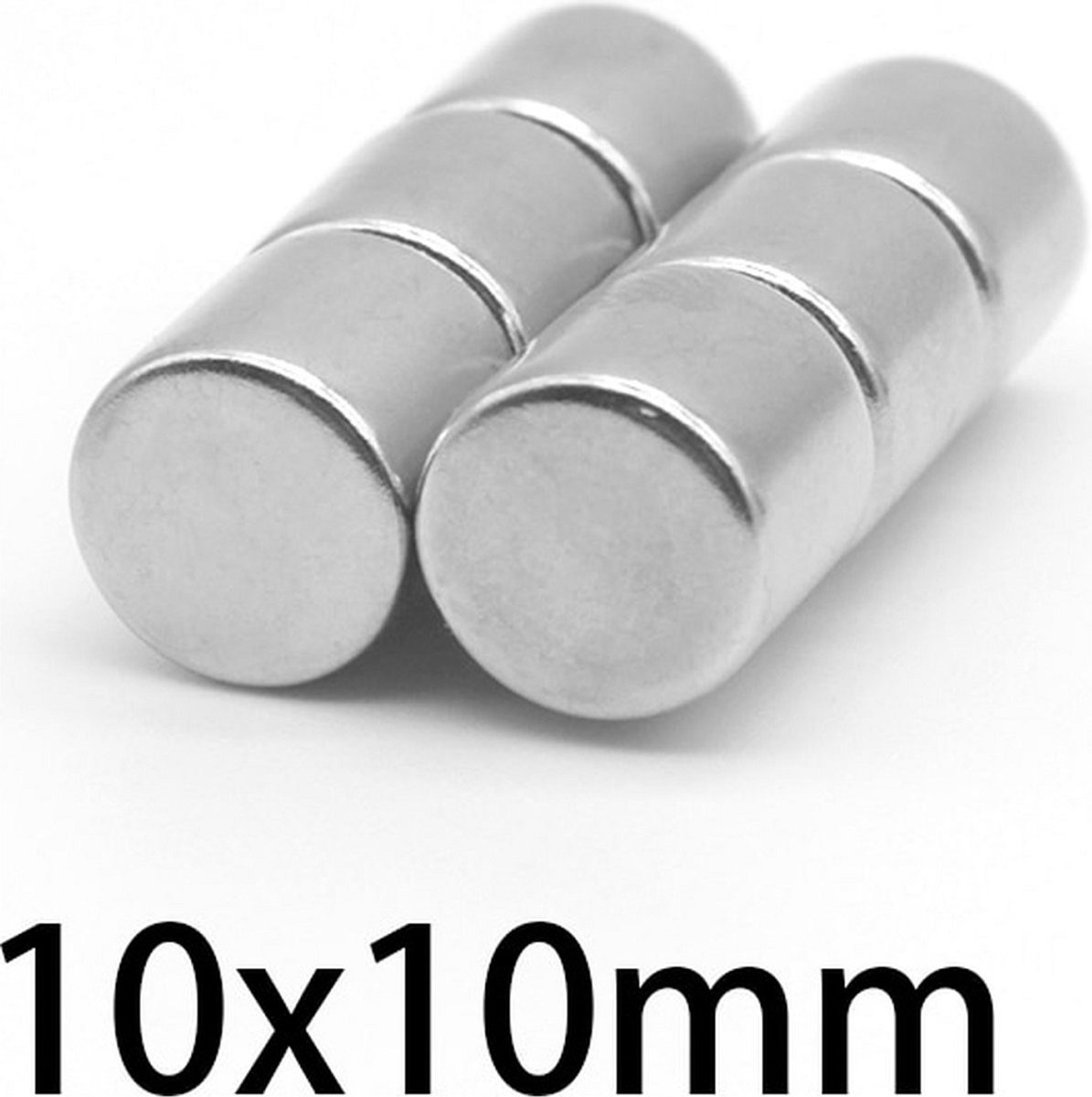 LuxeBass Sterke N50 Lodestone Neodymium Magneetjes 10x10mm | Magneten | Geschikt voor Koelkast Whitebord en Overige | 10 Stuks LB633