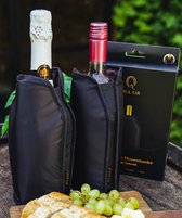Qulair - Wijnkoeler -  Luxe Flessenkoeler - Wijnkoeler Hoes -Zwart