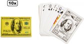 Speelkaarten set Dollar - Kaartspel thema feest fun Amerika