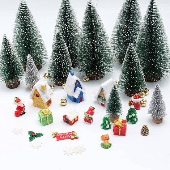 Rebanky 16 stuks kerstfiguren kleine decoratie miniatuur ornamenten hars... | bol.com