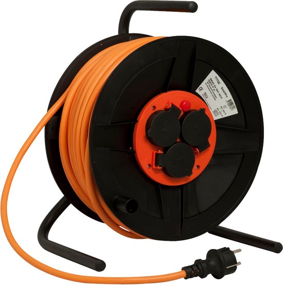 Electraline 49031 Kabelhaspel H05VV F 3G1,5, 15 M Kabel IP20 Indoor Kabelhaspel Met 4 Geaarde Stopcontacten Kabelbox Verlengkabel Leidingroller Zwengel Zwart 753374050 Electraline 49031 Kabelhaspel H05VV F 3G1,5, 15 M Kabel IP20 Indoor Kabelhaspel Met 4 Geaarde Stopcontacten Kabelbox Verlengkabel Leidingroller Zwengel Zwart 753374050