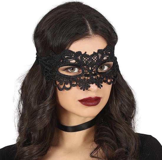 Masque dentelle noire - chauve-souris