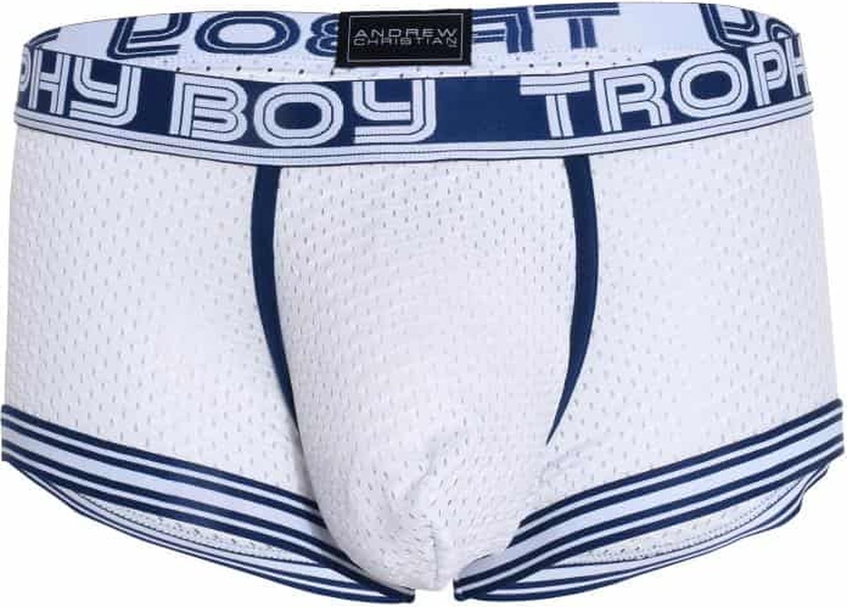 Andrew Christian Trophy Boy Mesh Boxer Wit - MAAT L - Heren Ondergoed - Boxershort voor Man - Mannen Boxershort