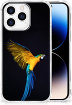 Telefoon Hoesje Geschikt voor iPhone 14 Pro TPU Siliconen Hoesje met transparante rand Papegaai