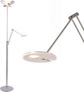 Verstelbare staande leeslamp New Sapporo | 3 lichts | staal / colour change | glas / kunststof / metaal | Ø 29 cm | vloerlamp / staande lamp | modern design