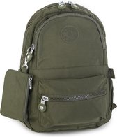 Nas Bag-Backpack Dark Green Waterproof (WATERPROOF) Matériau nocif, sans produits chimiques, froissé