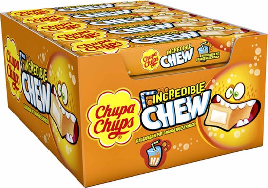 Chupa Chups - Incredible Chew Orange - 20 Stuks
