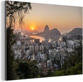 Wanddecoratie Metaal - Aluminium Schilderij Industrieel - Rio de Janeiro - Brazilië - Zuid-Amerika - 120x90 cm - Dibond - Foto op aluminium - Industriële muurdecoratie - Voor de woonkamer/slaapkamer