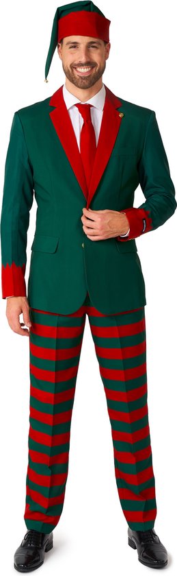 Suitmeister Santa's Elf Green - Heren Pak - Kerst Outfit - Groen