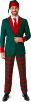 Suitmeister Santa's Elf Green - Heren Pak - Kerst Outfit - Groen - Maat XL