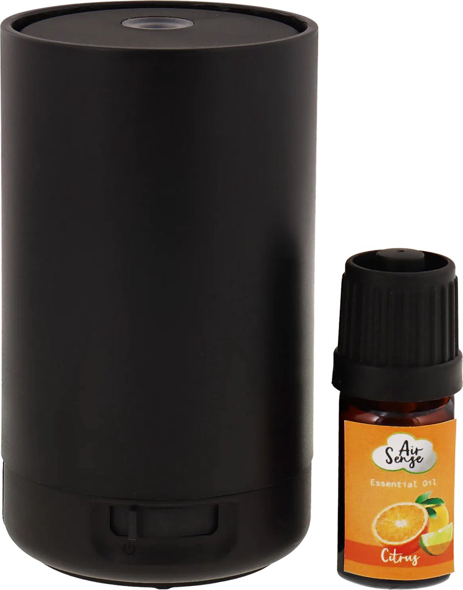 Easyfold® Geurverspreider Inclusief Olie - 3 standen -Citrus - Aroma - Luchtbevochtigheid - Zwart - Stijlvol - Industrieel - Sfeer - Geurintesiteit