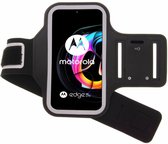 Hoesje Geschikt voor Motorola Edge 20 Lite hardloop armband - Sportband - - zwart