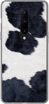 Geschikt voor OnePlus 7 Pro hoesje - Afbeelding van een zwart-witte koeienhuid - Siliconen Telefoonhoesje