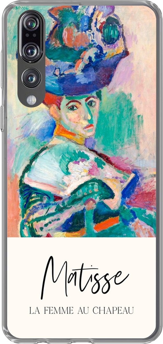 Geschikt voor Huawei P20 Pro hoesje - La femme au chapeau - Matisse - Kunst - Siliconen Telefoonhoesje