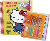 Hello Kitty - Super Style Album - Tekenboek - Stickers - Krijtjes - Patronen