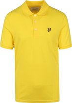 Lyle and Scott - Polo Geel - Modern-fit - Heren Poloshirt Maat M