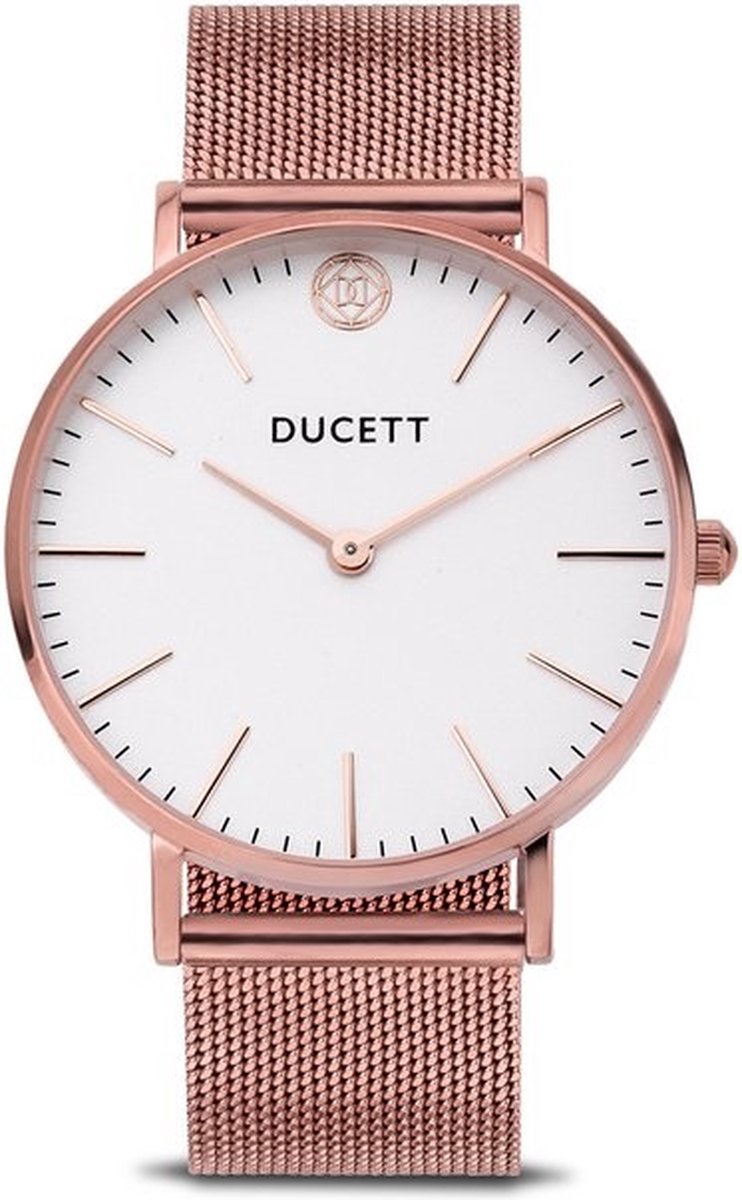Horloge Wit Rosé Mesh Goud