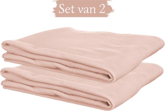 2x Fleecedeken 125x150 roze - Deken dekbed - Plaid woonkamer en slaapkamer - Fleeceplaid