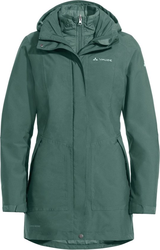 VaudeIdris III 3in1 Parka Women - Outdoorjas - Dames - Groen - Maat 40